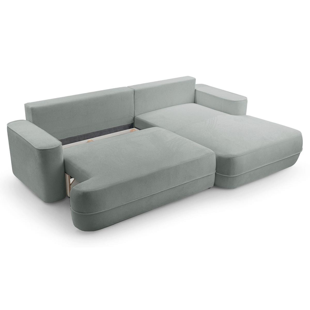 ECKSOFA Fuerro Graubeige Strukturstoff - Taupe/Schwarz, Kunststoff/Textil (168/260cm) - Selsey