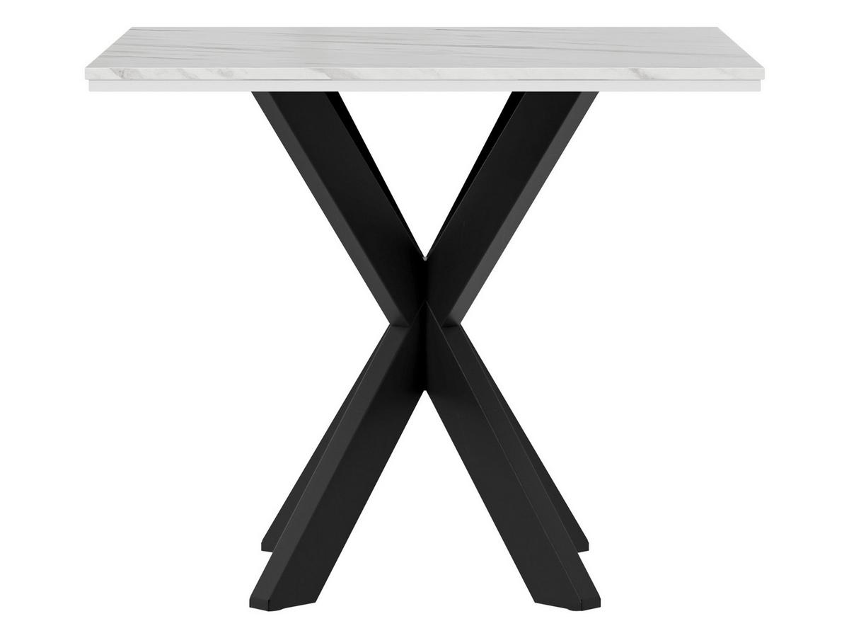 ESSTISCH Paro - Schwarz/Weiß, Holzwerkstoff/Metall (90/90/74cm) - MIRJAN24