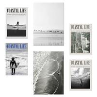 POSTER Set Mit 6 Sommer, Strand Und Meer A3 & A4 Rahmenlos - Klar, Papier (29/3cm) - Nacnic