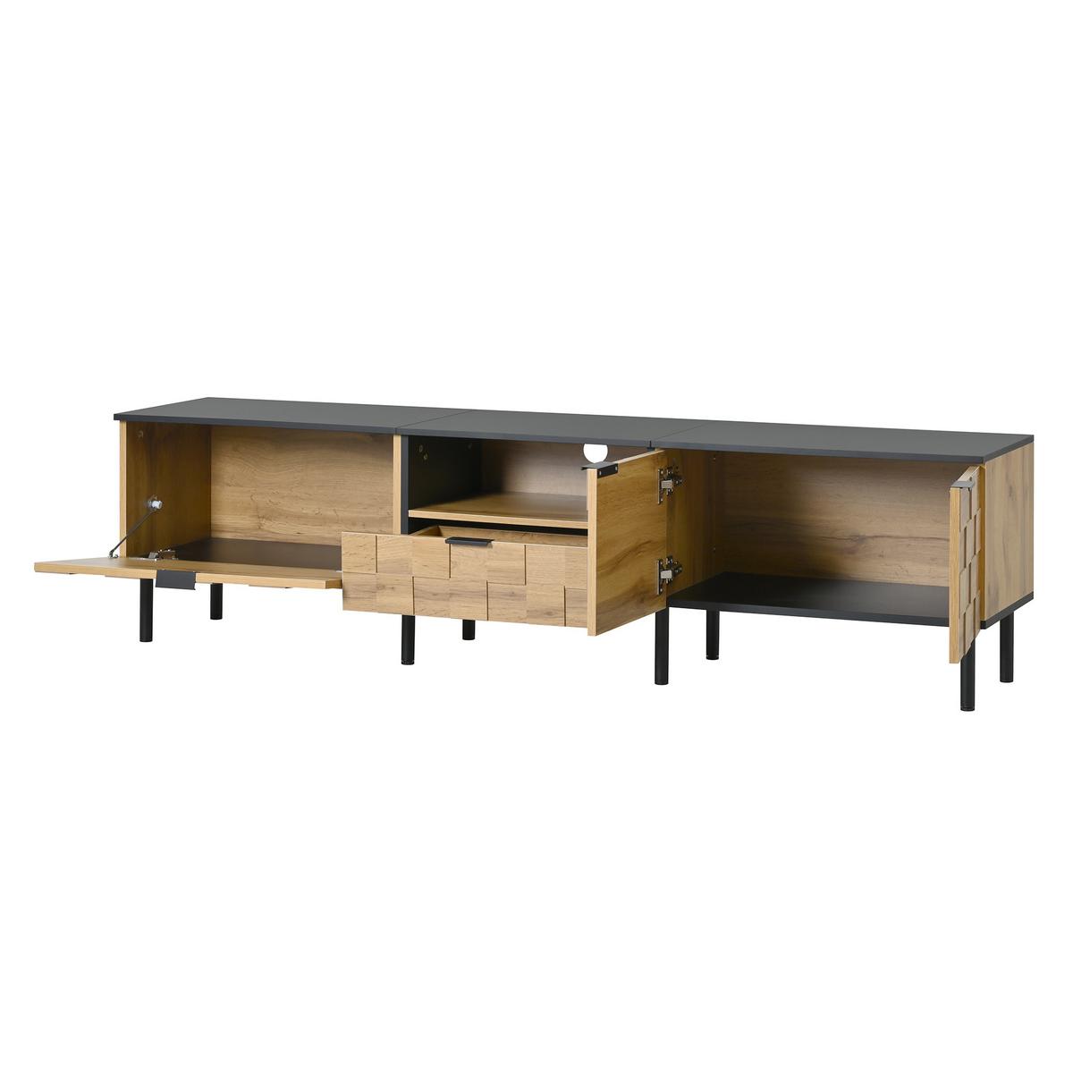 TV-LOWBOARD eiche-optik 170 cm breit mit schublade - Naturfarben, Holzwerkstoff (170/44.5/35cm) - Urban Meuble