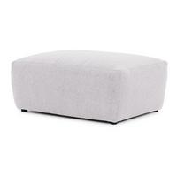 HOCKER Lennon aus Greige Strukturstoff mit vielseitiger Nutzung - Greige/Schwarz, Holz/Kunststoff (102/42/76cm) - S-Style