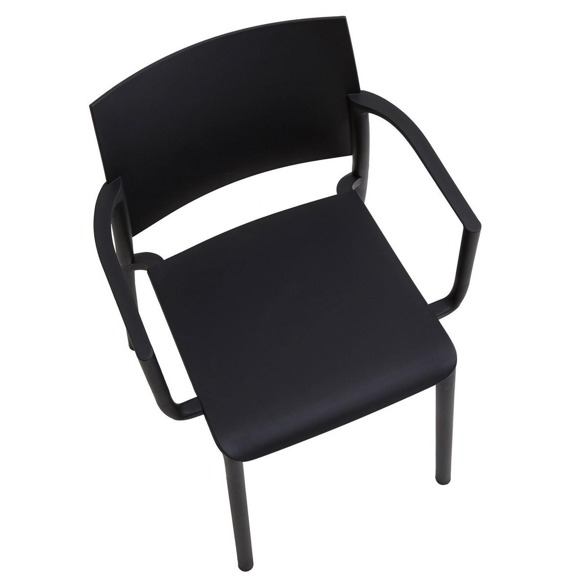 GARTENSTÜHLE TERRA 4er-Set schwarz - Schwarz, Textil (55/81/52cm) - IDIMEX