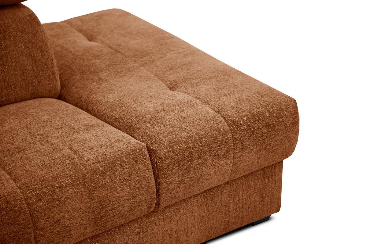 ECKSOFA CALVERA 5-Sitzer, dunkelorange - Dunkelorange, Holzwerkstoff/Textil (298/239cm) - Wozimo
