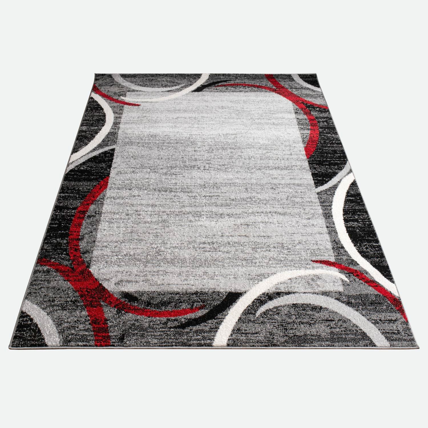 KURZFLORTEPPICH, abstrakt, Rot, 120 x 170 cm - Rot, Textil (170/120cm) - KADIMA DESIGN