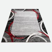 KURZFLORTEPPICH, abstrakt, Rot, 120 x 170 cm - Rot, Textil (170/120cm) - KADIMA DESIGN