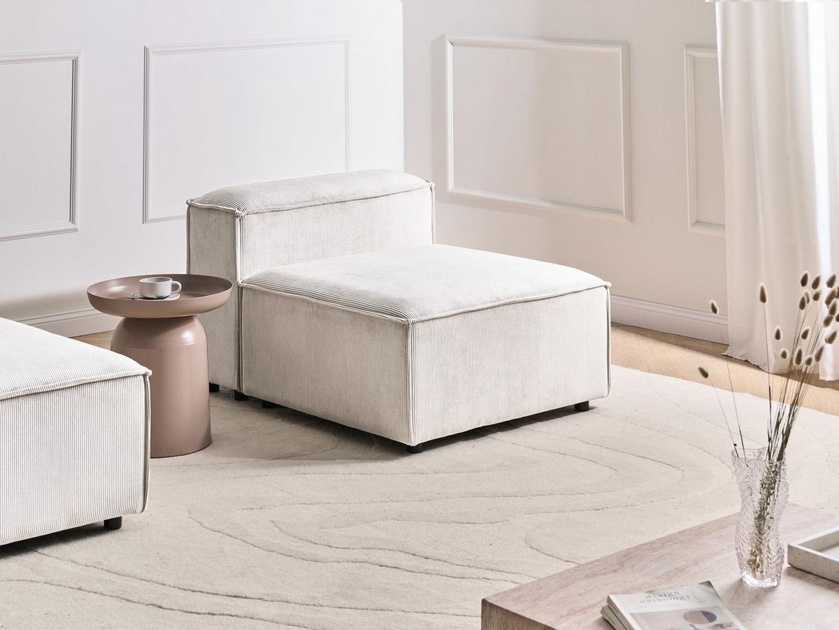 SESSELMODUL Cord Cremeweiß Ardal - Creme, Textil (88/68/120cm) - Beliani