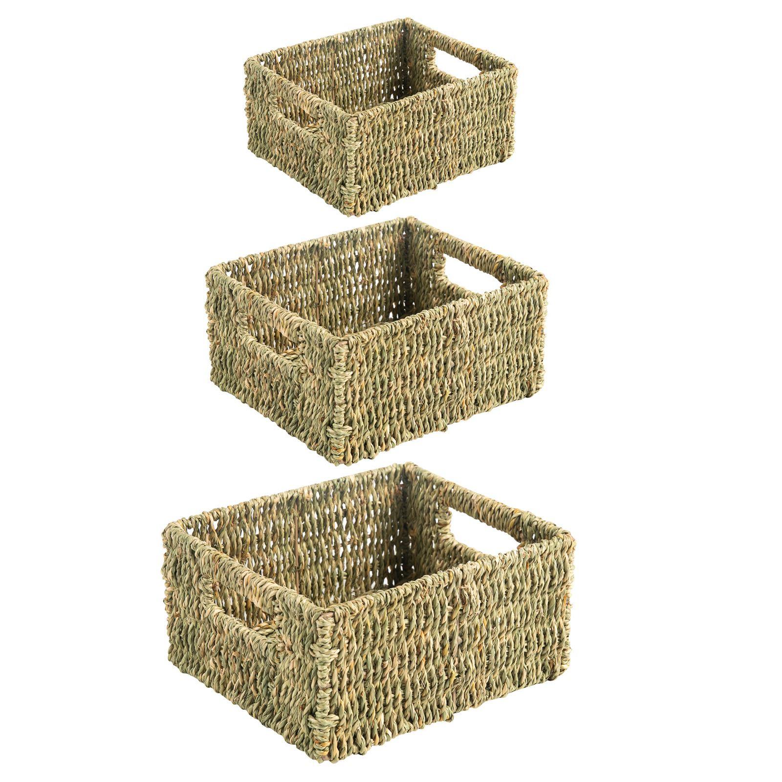 AUFBEWAHRUNGSKÖRBE CABO 3er Set natur - Naturfarben, Naturmaterialen (34/13/28cm) - IDIMEX