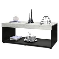 COUCHTISCH Pure Tischplatte und Blenden in Beton Oxid Optik - Hellgrau, Holzwerkstoff (58/104/40.5cm) - Vladon