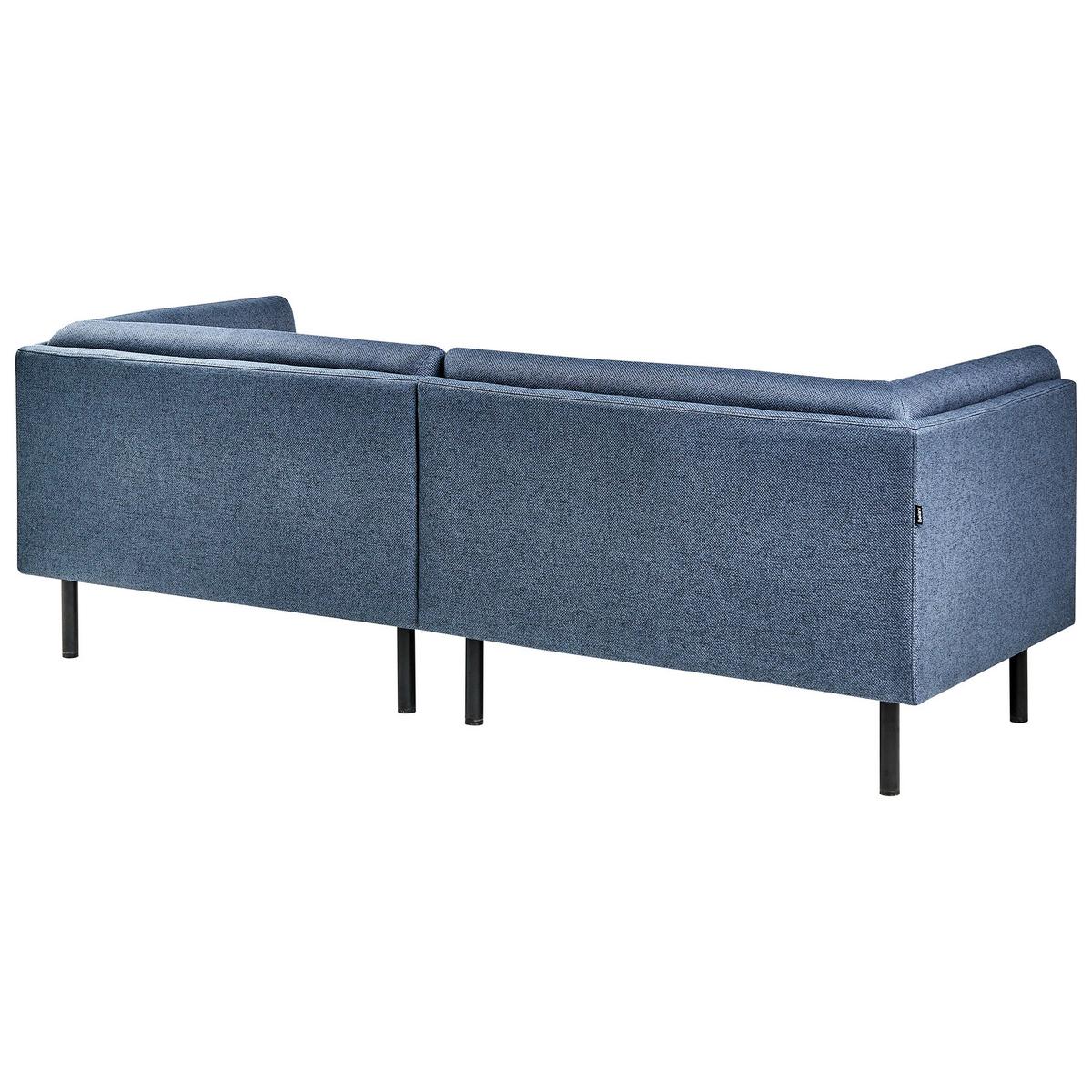 3-SITZER-SOFA Stoff Dunkelblau Vorgod - Dunkelblau, Textil (221/76/84cm) - Beliani