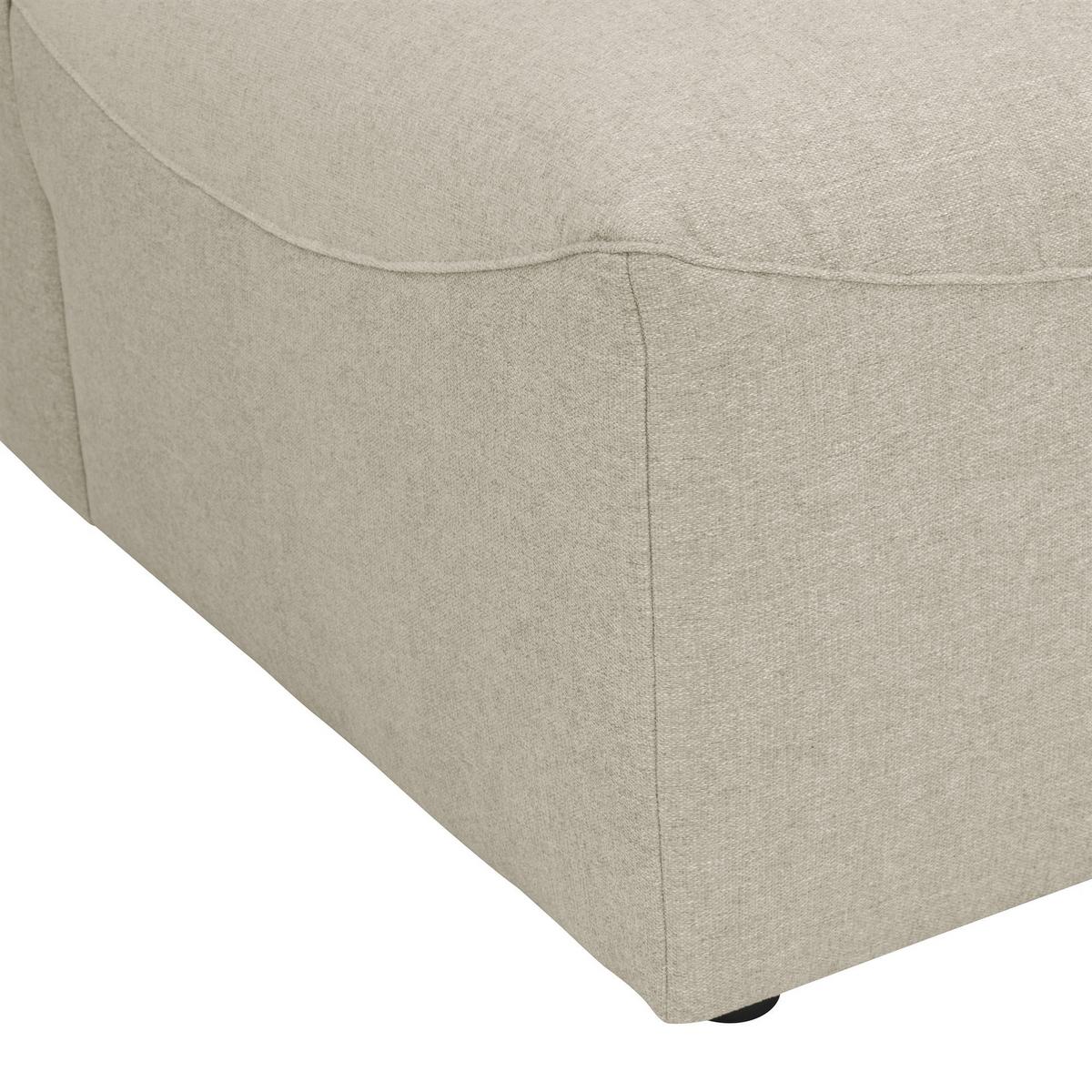 LONGCHAIR Armlehne links Kattrina Flachgewebe creme - Creme, Kunststoff (100/73/160cm) - 58aufmkessel