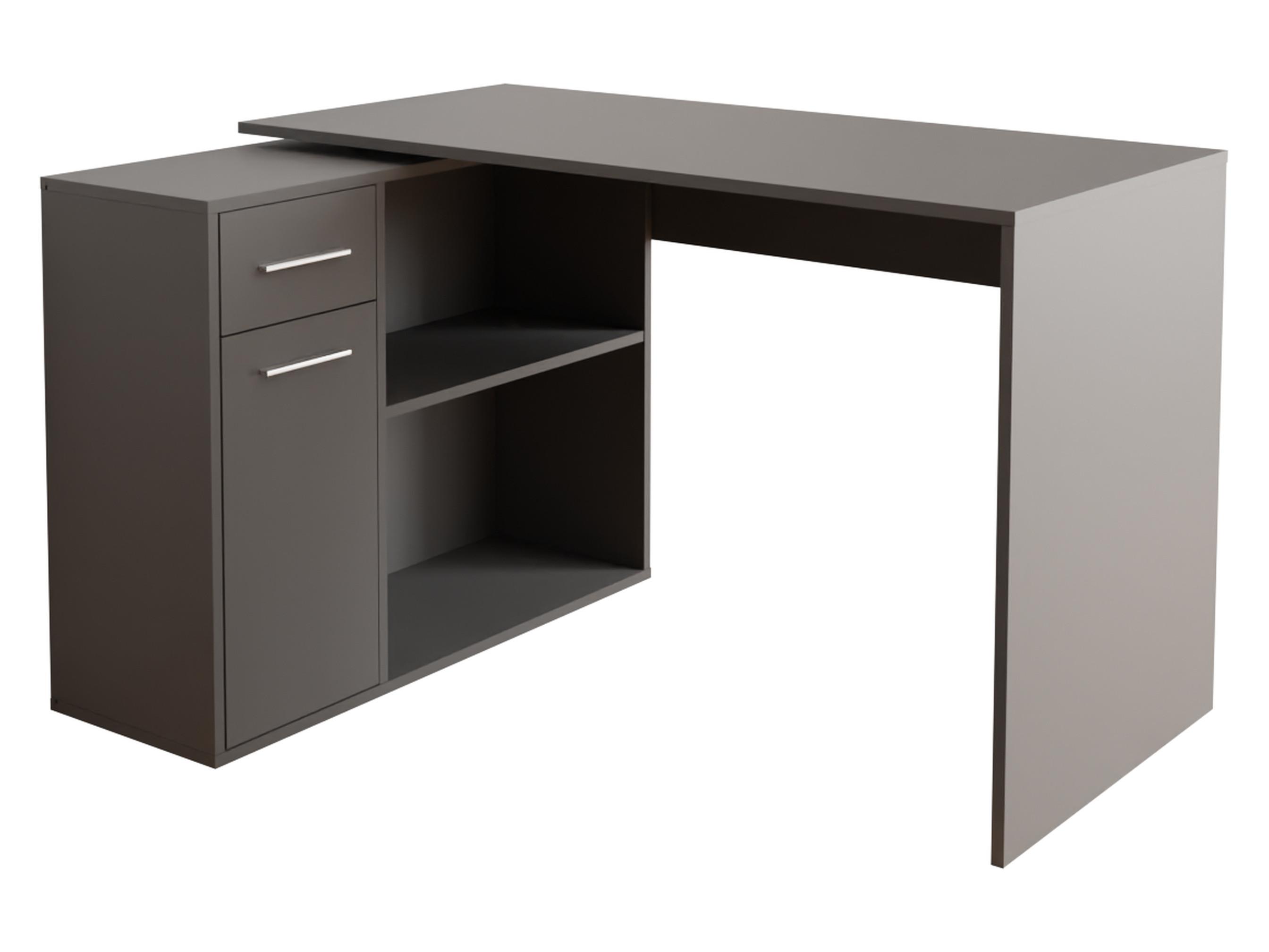 ECKSCHREIBTISCH Marco - Anthrazit/Silberfarben, Holzwerkstoff/Kunststoff (92/120/74cm) - MIRJAN24