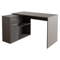 ECKSCHREIBTISCH Marco - Anthrazit/Silberfarben, Holzwerkstoff/Kunststoff (92/120/74cm) - MIRJAN24