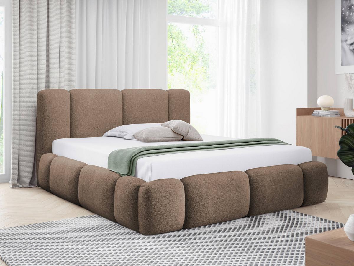POLSTERBETT Bianco Boucle - Braun, Holz/Textil (120/200cm) - MIRJAN24