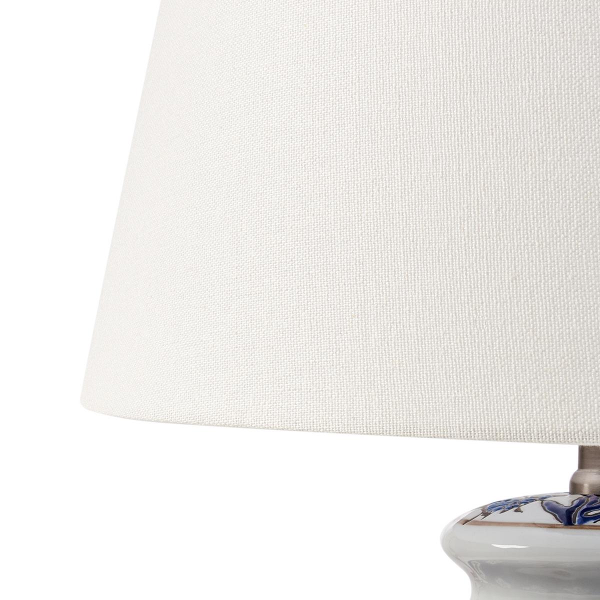 TISCHLAMPE Porzellan Weiß/Blau Bijela - Blau/Weiß, Keramik (33/33/58cm) - Beliani