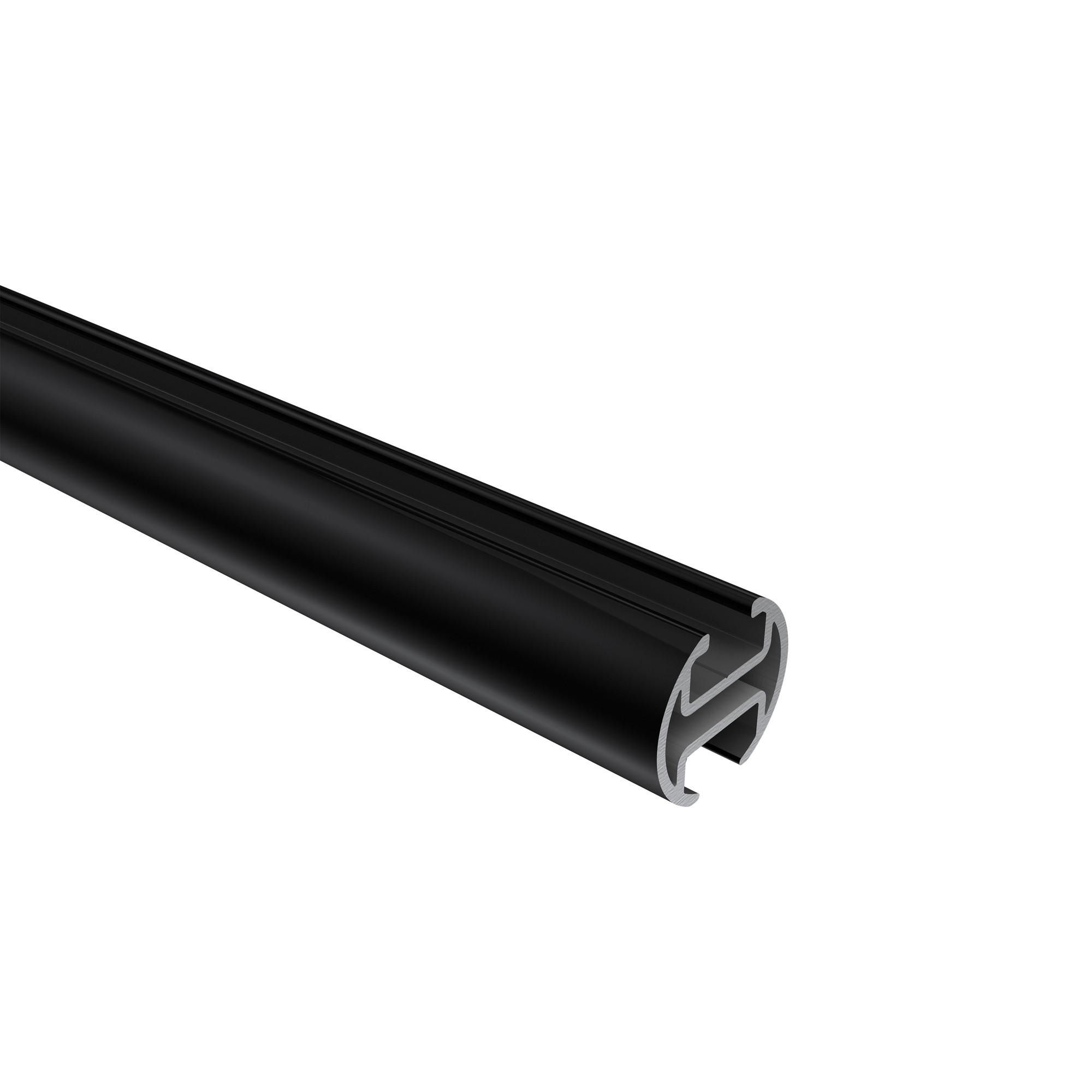 INNENLAUFPROFIL 100 cm, 20 mm Ø Schwarz - Schwarz, Metall (100cm) - INTERDECO
