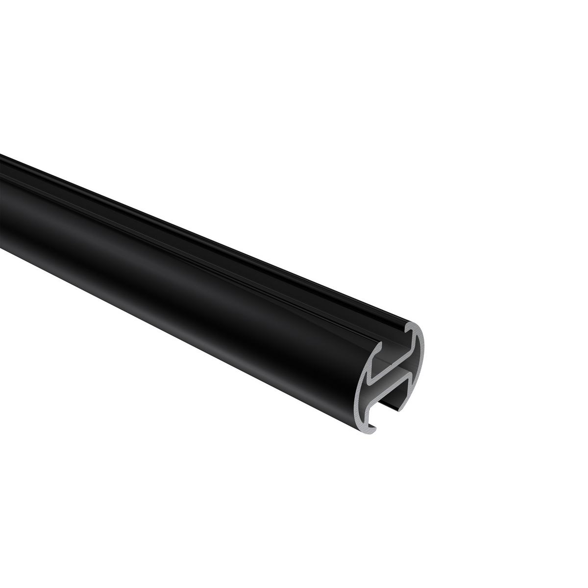 GARDINENSTANGE INNENLAUF Prestige Estana 100 cm, 1-läufig, 20 mm Ø Schwarz - Schwarz, Metall (100cm) - INTERDECO