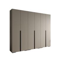 DREHTÜRENSCHRANK 236.7/300/47 6-türig - Kaschmir/Schwarz, Holz/Metall (300/236.7/47cm) - MÖBEL KRYSPOL