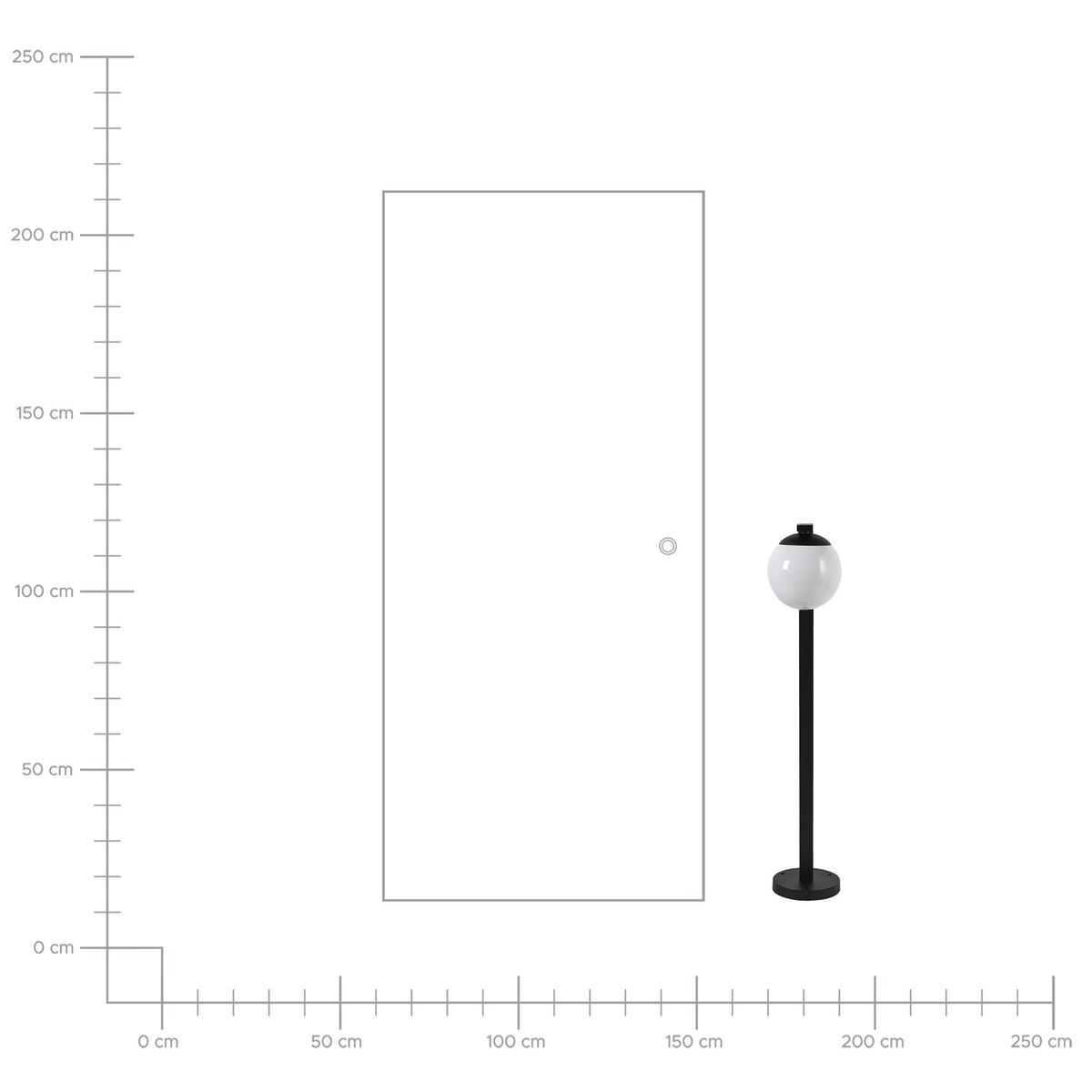 POLLERLEUCHTE Schwarz Kulsi - Schwarz, Metall (20/30/105cm) - Beliani