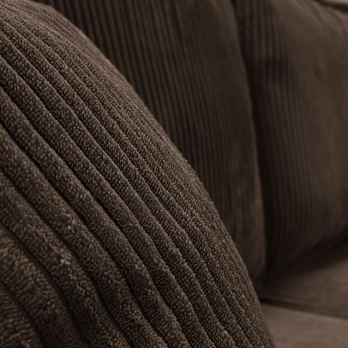 ECKSOFA Gepolstertes CARLO XL Cord mit Schlaffunktion und Bettkasten, Poso 06 - Braun, Textil (277/143cm) - Lookway