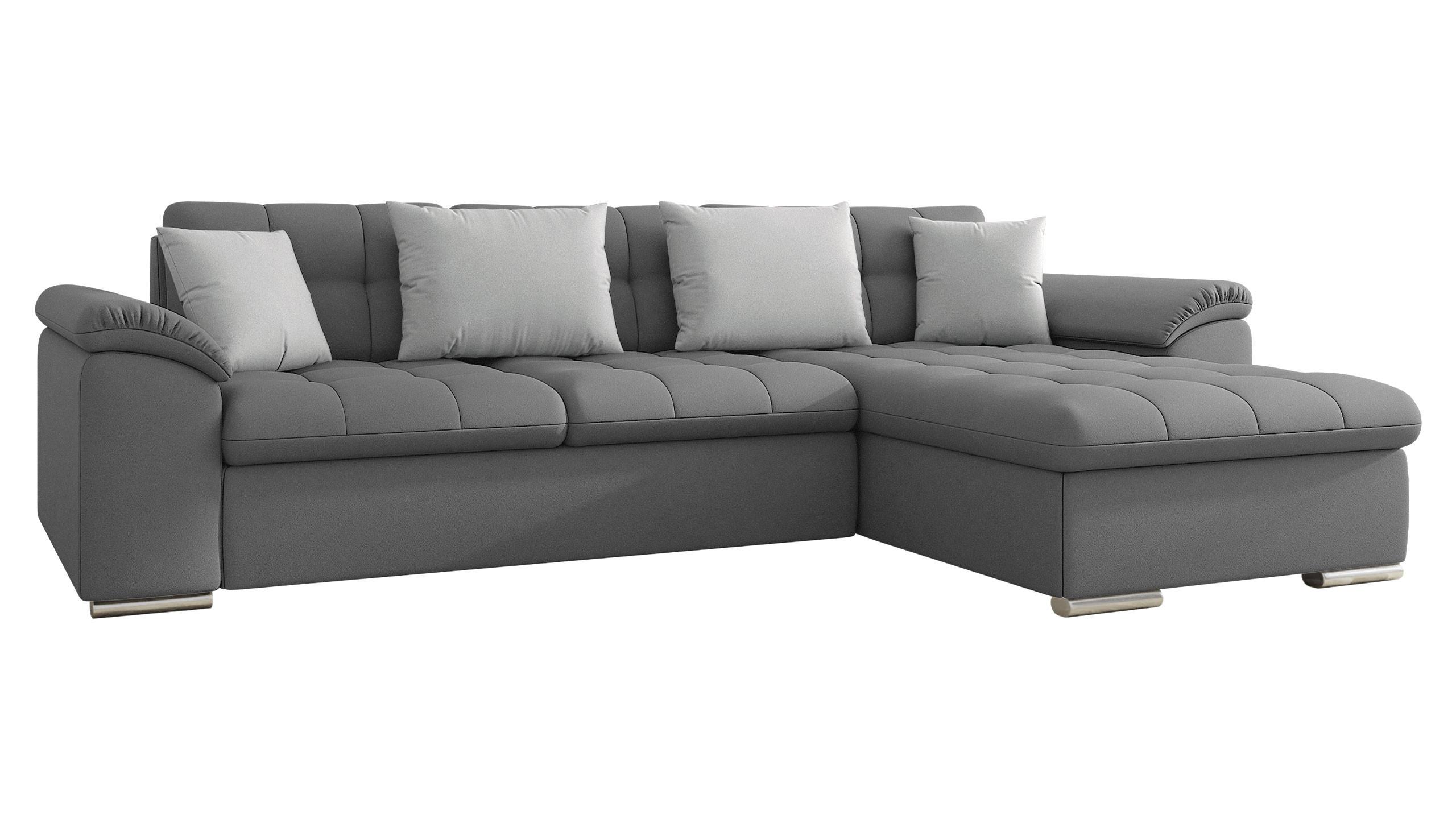 ECKSOFA Diana, Seite: Rechts - Graphitfarben, Holz/Textil (280/160cm) - MIRJAN24