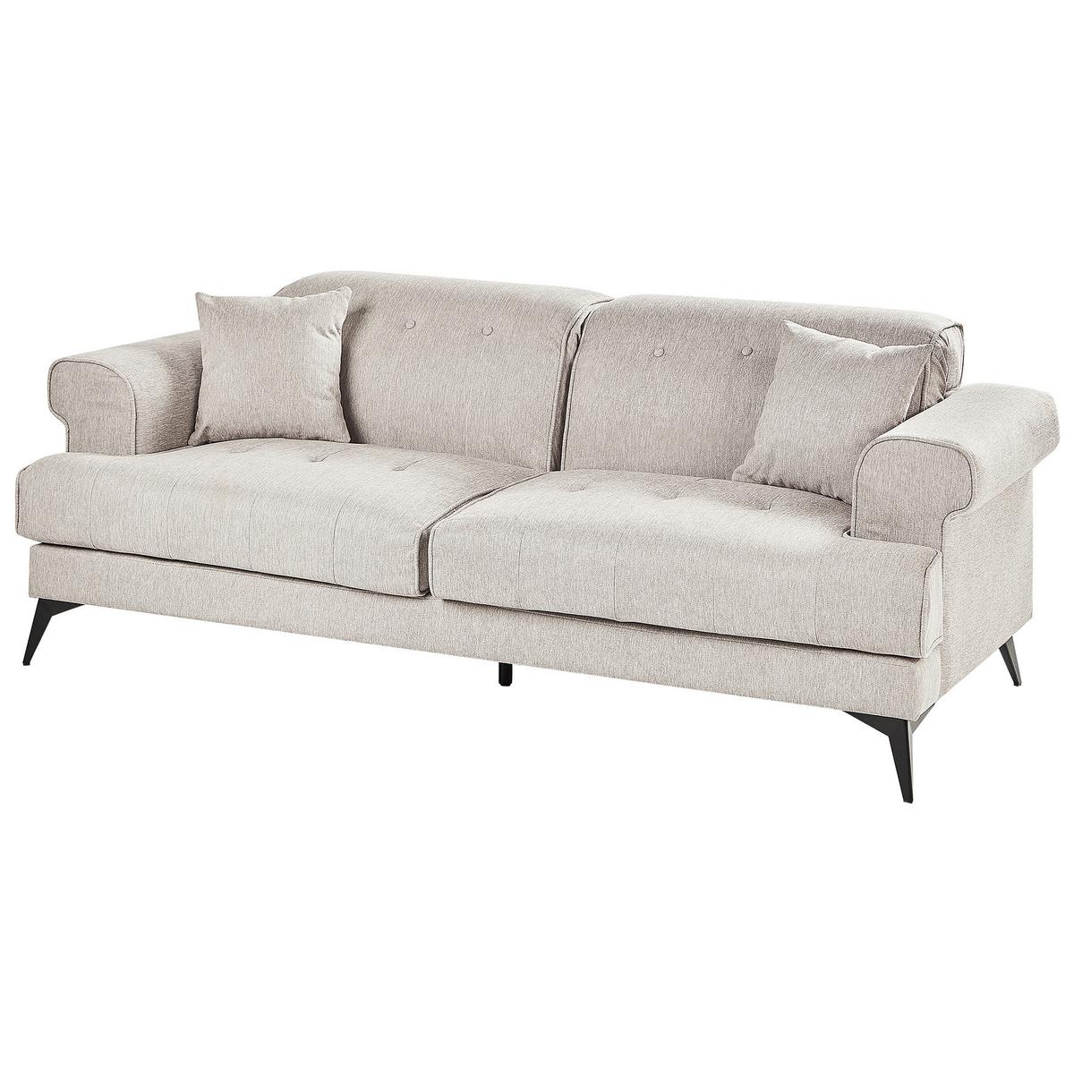 SOFA-SET 5-Sitzer Stoff Taupe Skive - Taupe/Beige, Textil (214/88/85cm) - Beliani