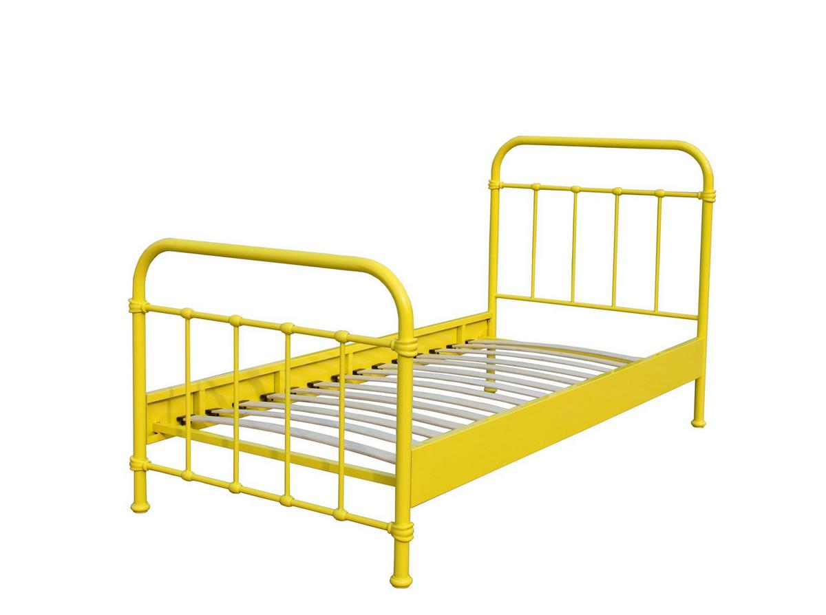 METALLBETT Karlyn 210x111x98 aus Metall in Gelb - Gelb, Metall (90/200cm) - 58aufmkessel