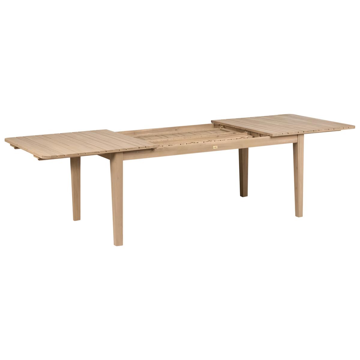 GARTENMÖBEL-SET 10-Sitzer zertifiziertes Akazienholz Hellbraun Toscanella - Hellbraun/Beige, Holz - Beliani