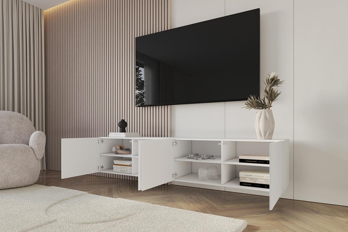 LOWBOARD NOA-2-W 2x100x40x40 cm - Weiß - Weiß, Holzwerkstoff (200/40/40cm) - ALTDECOR
