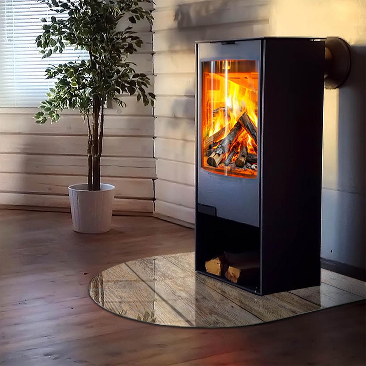 GLASPLATTE für Kamin 100x100 cm - Beige, Glas (100/100/0.4cm) - TULUP