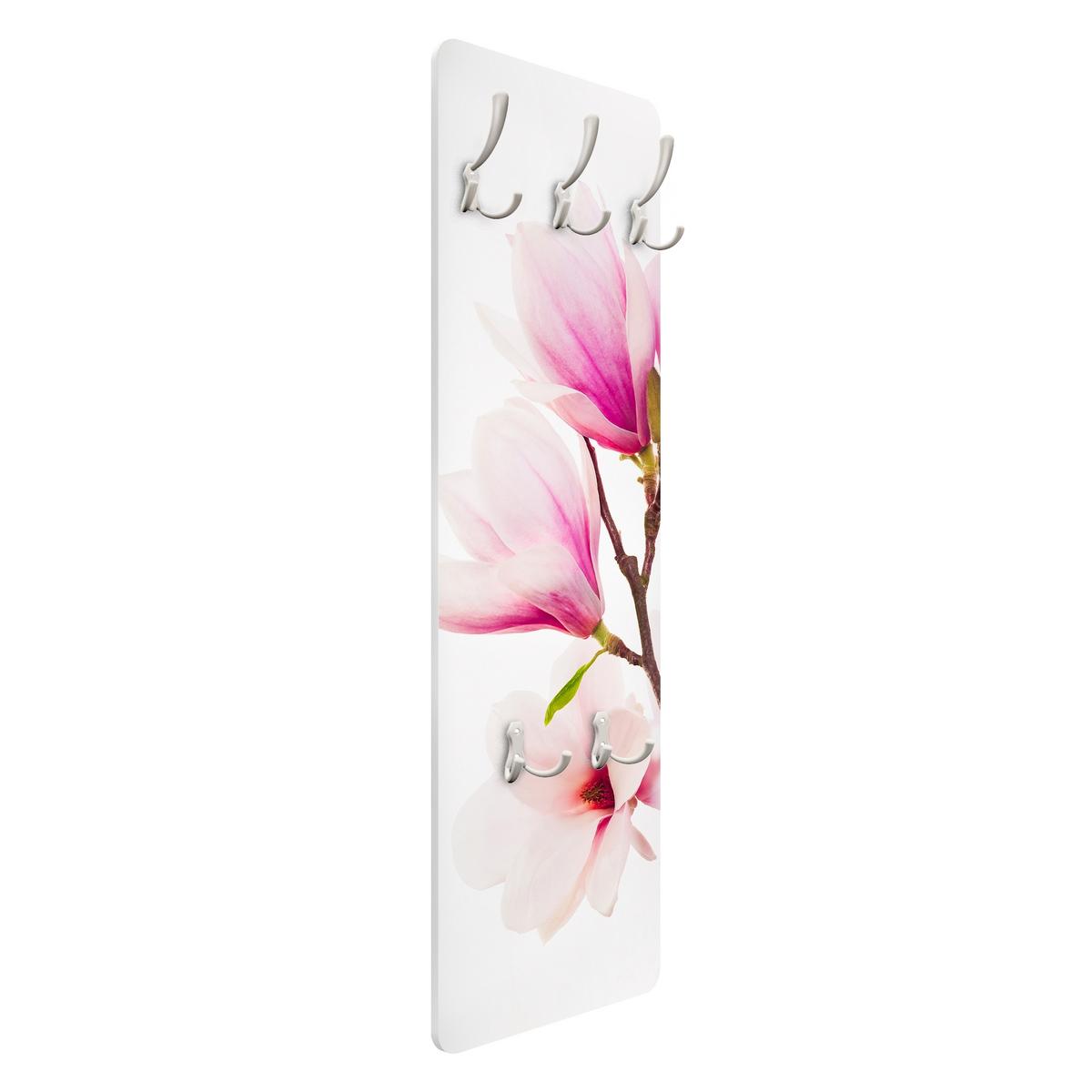 WANDGARDEROBE - Zarter Magnolienzweig 34/105 cm - Rosa, Holzwerkstoff (34/105/1.6cm) - Bilderwelten
