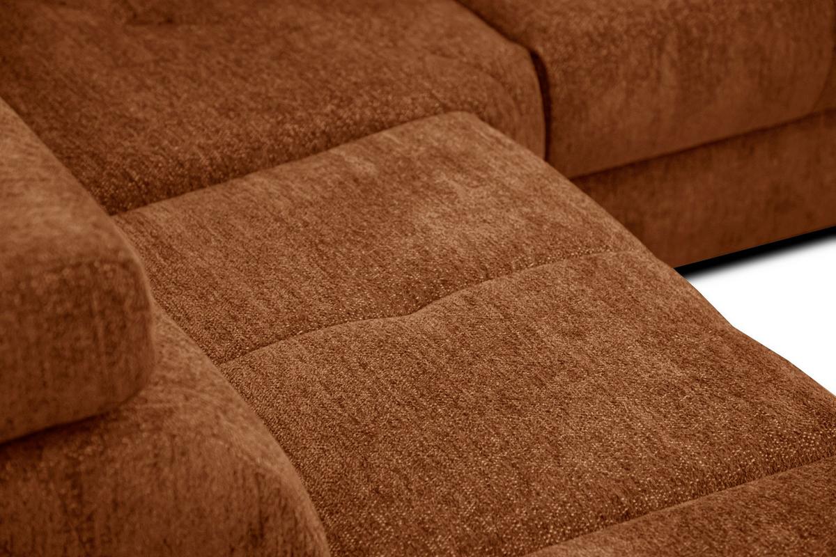 ECKSOFA CALVERA 5-Sitzer, dunkelorange - Dunkelorange, Holzwerkstoff/Textil (239/298cm) - Wozimo