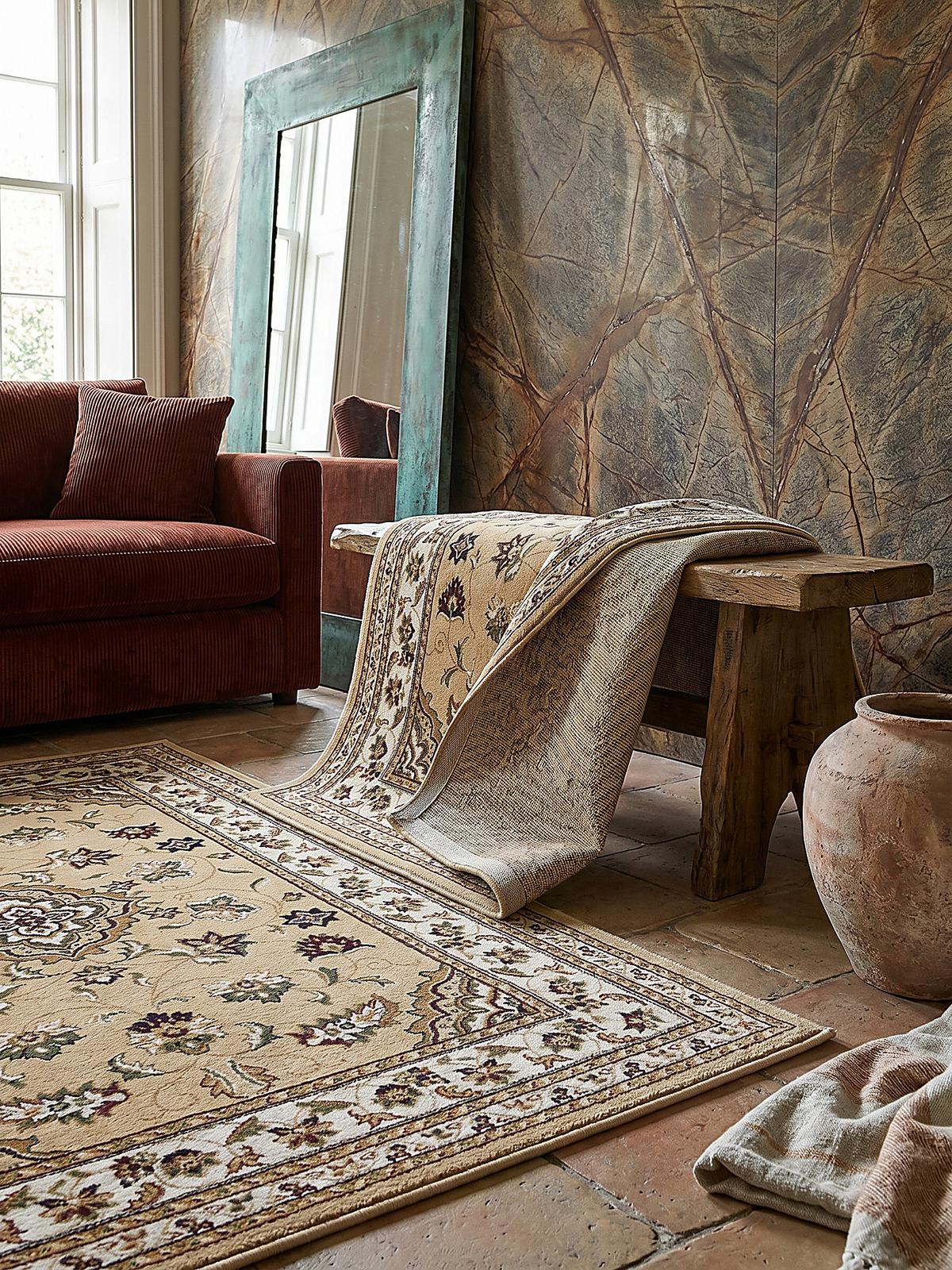 TEPPICH GLAZERT, klassisch-floral, Braun, 160 x 230 cm - Braun, Textil (230/160cm) - KADIMA DESIGN
