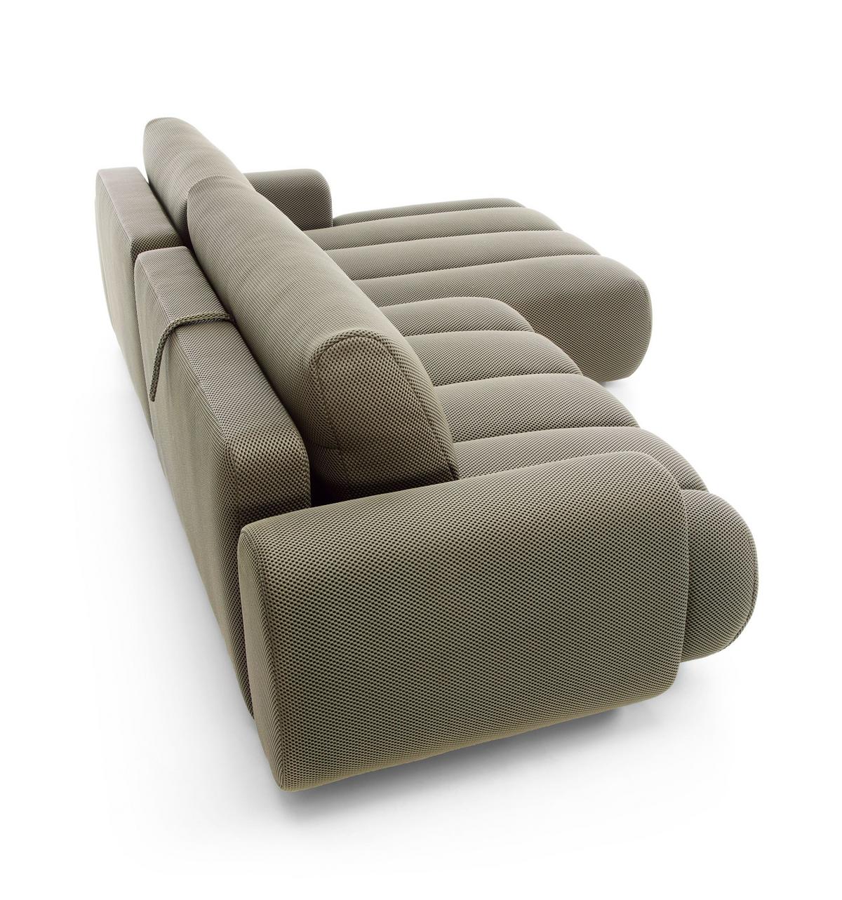 ECKSOFA SITO Braun Jersey mit Schlaffunktion - Braun, Holz (272/168cm) - MASSENO
