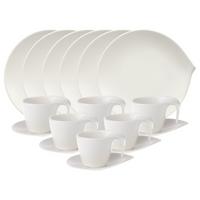 FRÜHSTÜCKS-SET Flow weiß 18-tlg. - Weiß, Keramik (2/2/2cm) - Villeroy & Boch