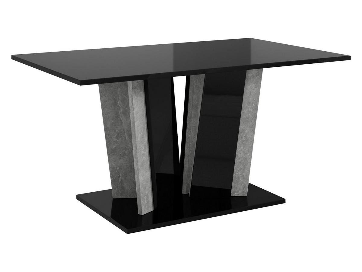 COUCHTISCH Doha II - Schwarz Hochglanz/Grau, Holzwerkstoff (60/100/55cm) - MIRJAN24