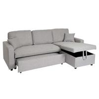 ECKSOFA MIT BETTKASTEN Hellgrau - Hellgrau/Grau, Textil (228/151cm) - MCW