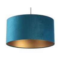 HÄNGELEUCHTE Gold 50/25 cm - Türkis/Goldfarben, Kunststoff (50/0.8/25cm) - ONZENO