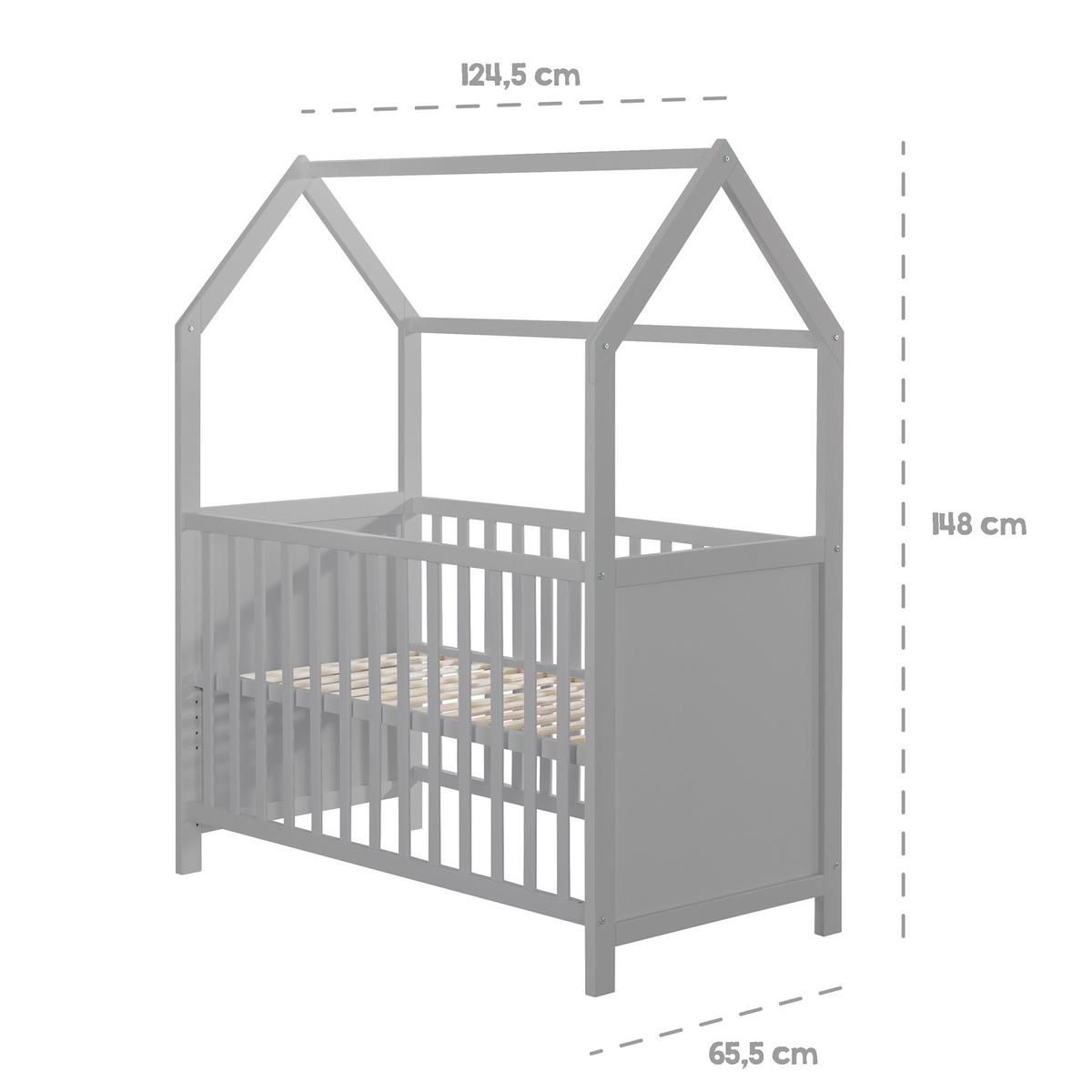 HAUSBETT 60 x 120 cm taupe - Taupe, Holzwerkstoff (60/120cm) - Roba