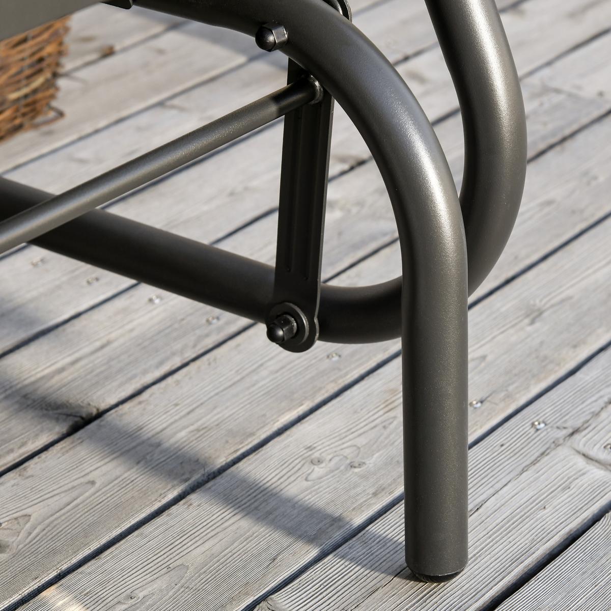 SCHAUKELSTUHL Garten Gartenstuhl Relaxstuhl Gartenschaukel Metall Schwarz - Schwarz, Metall (66/85/70cm) - Outsunny