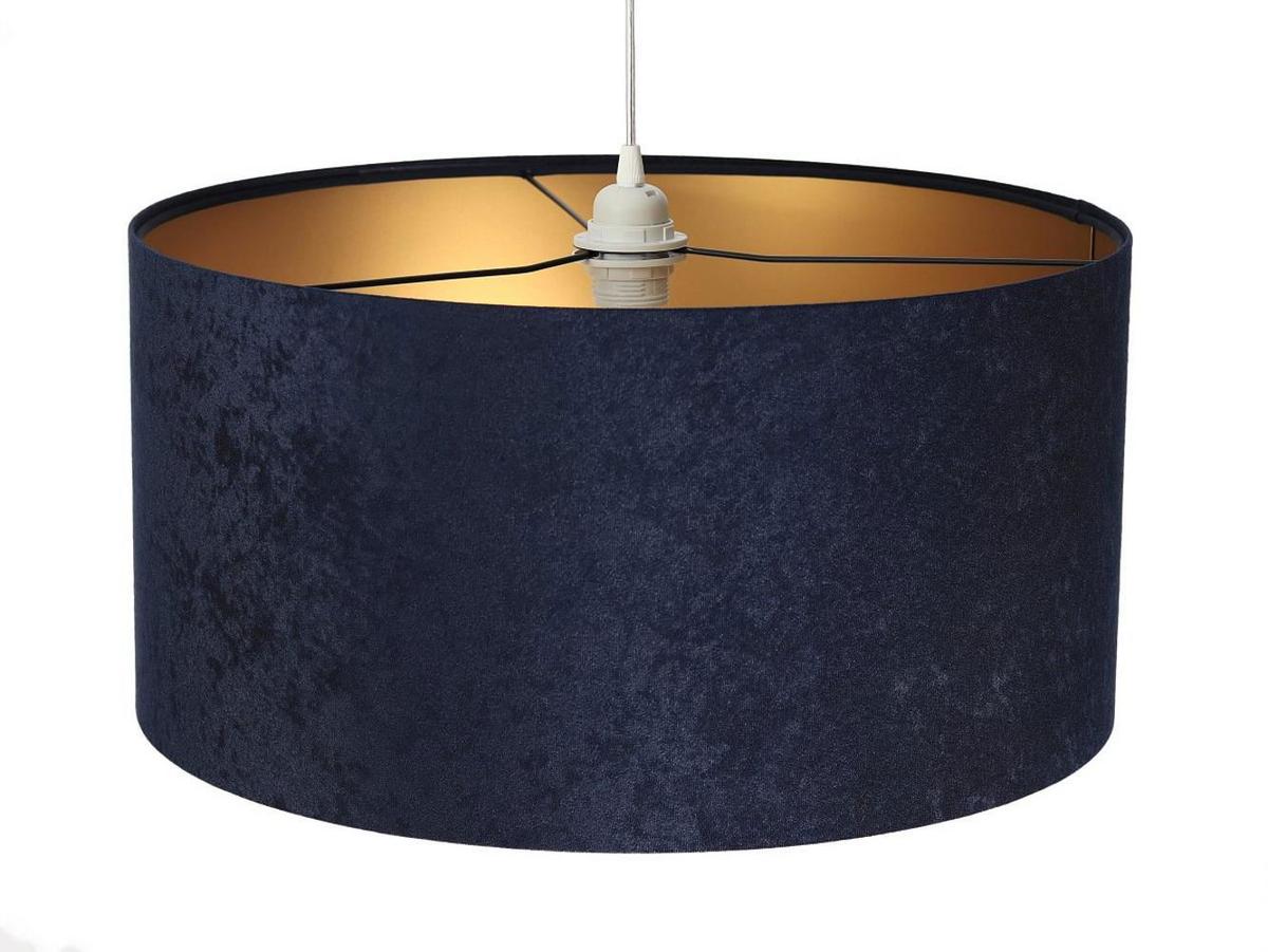HÄNGELEUCHTE Blau 50/25 cm - Blau/Goldfarben, Kunststoff (50/0.8/25cm) - ONZENO