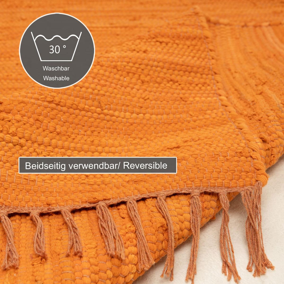 FLECKERLTEPPICH Chindi 40x60 cm - Terracotta, Textil (40/60cm) - Rug and Roll