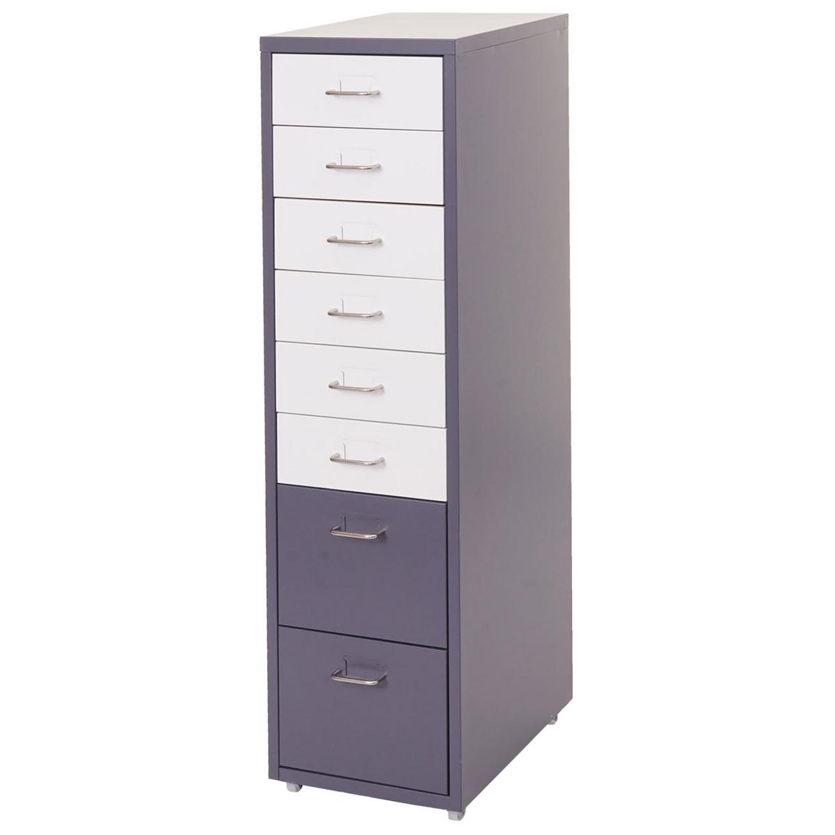ROLLCONTAINER Weiß, Anthrazit - Anthrazit/Weiß, Metall (28/110/41cm) - MCW