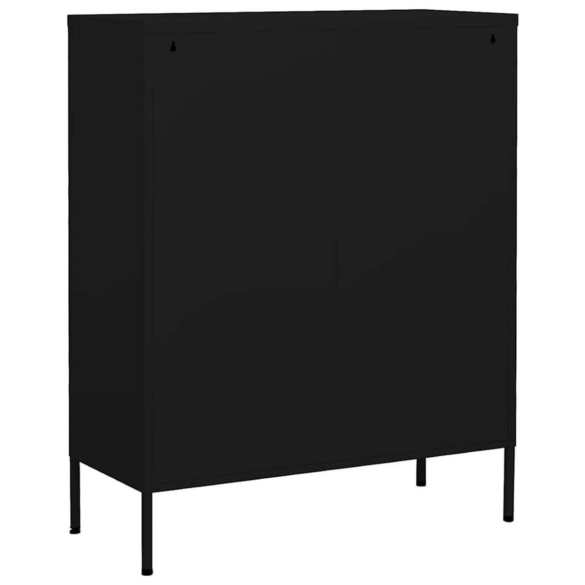 MEHRZWECKSCHRANK Watson 80/35/101.5 cm - Schwarz, Metall (80/101.5/35cm) - Nettlife