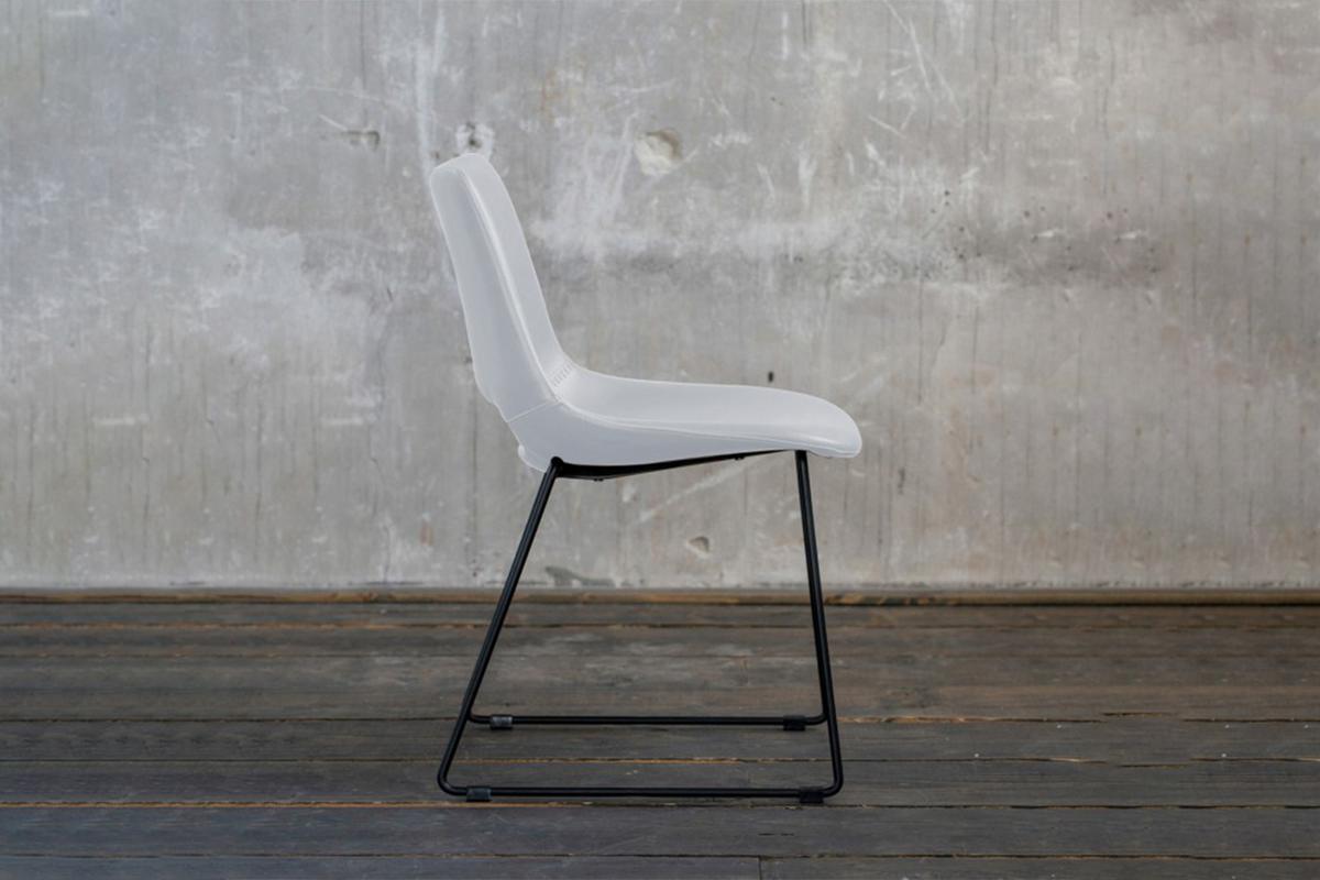 STUHL ASCO Weiß Kunstleder - Weiß, Leder (49/80/55cm) - KAWOLA