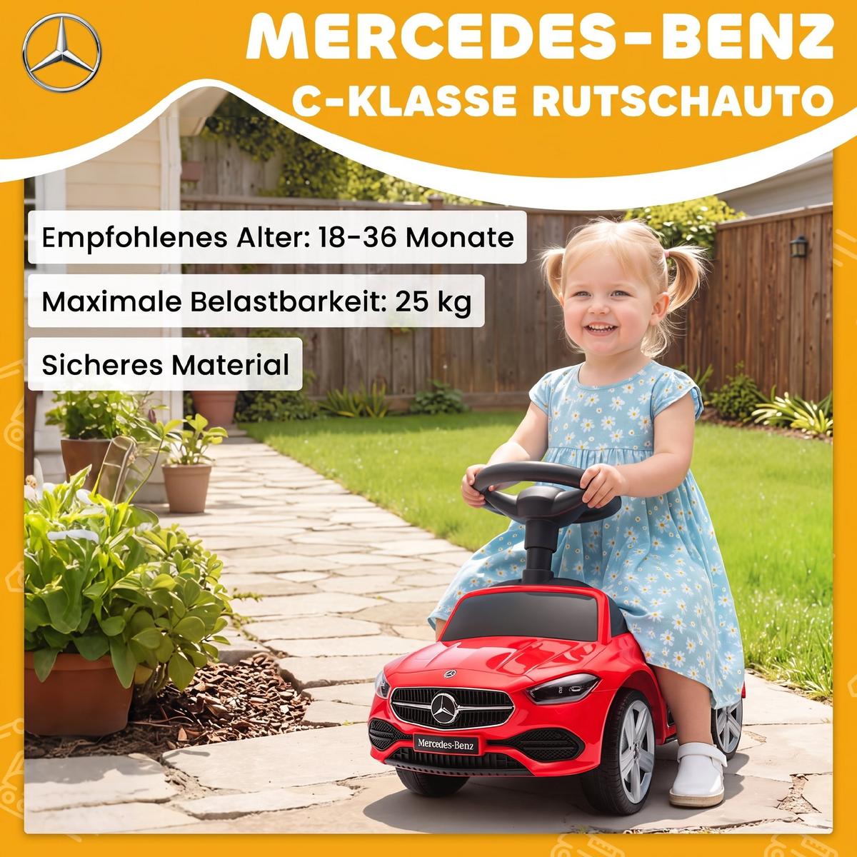 RUTSCHAUTO Kunststoff Stahl Rot - Rot, Kunststoff (65/28/39cm) - AIYAPLAY