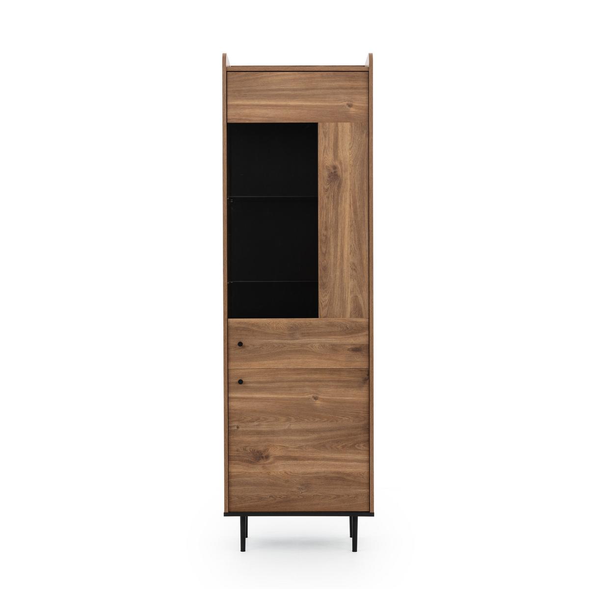 VITRINE Vasilia mit 2 Türen, Brandy Castello - Eichefarben, Holzwerkstoff (60/200/40cm) - Beautysofa