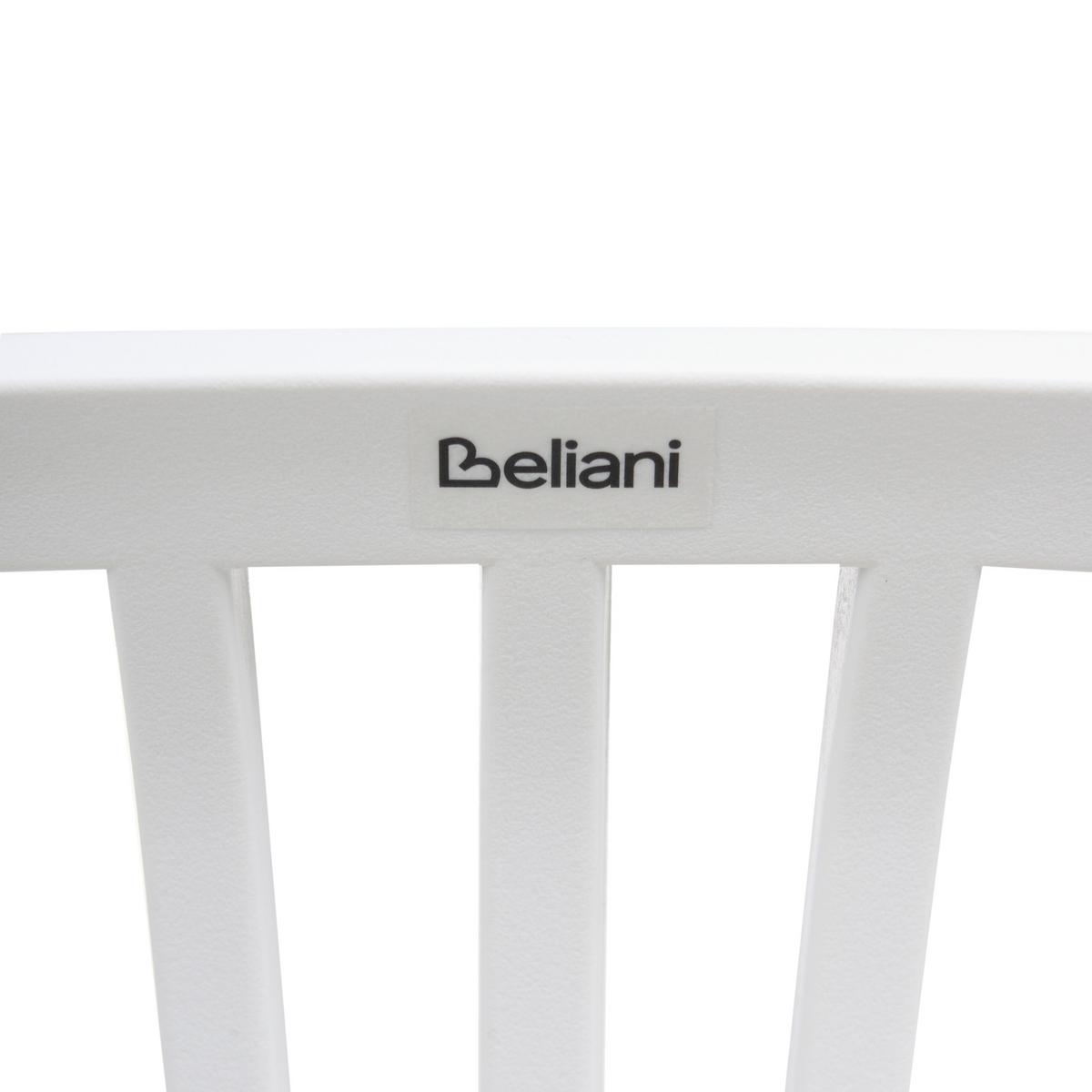 BARSTUHL 4er-Set Weiß Kleve - Hellbraun, Kunststoff (46/103/48cm) - Beliani