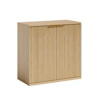 SIDEBOARD in Heller Holzoptik mit Geriffelter Front, Beige - Beige, Holzwerkstoff (40/80cm) - Urban Meuble