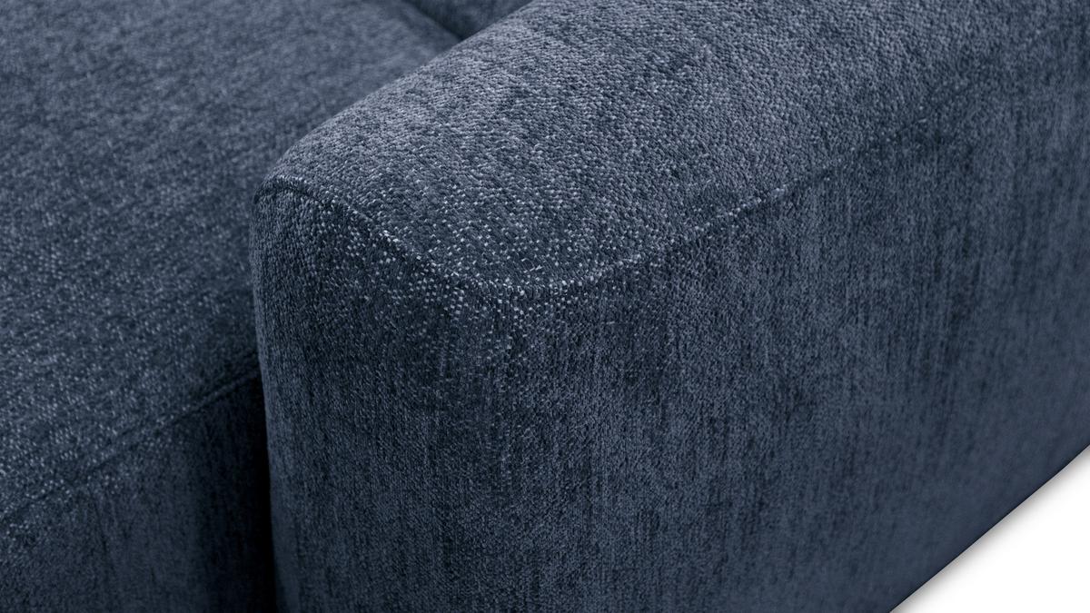 ECKSOFA NERO 4-Sitzer, dunkelblau - Schwarz/Dunkelblau, Holz/Textil (272/81/159cm) - Wozimo