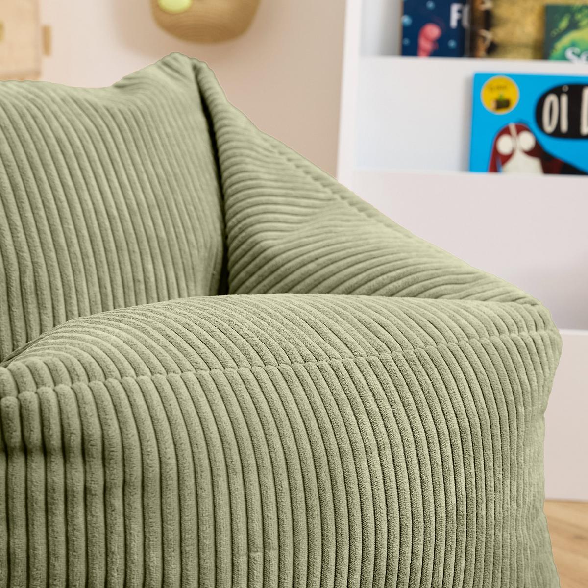 SITZSACK Flauschig für Kinder - Salbeigrün/Grün, Textil (55/44/55cm) - icon